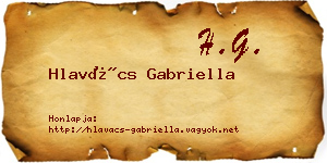 Hlavács Gabriella névjegykártya